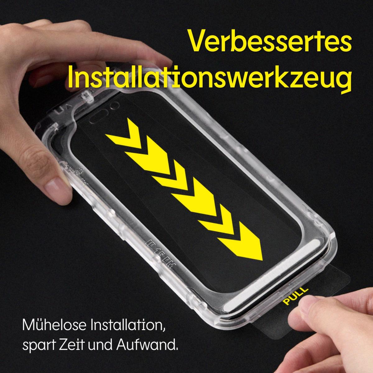 RhinoShield - 3D Impact Screen Protector 2.0 für iPhone 15 &16 Serie